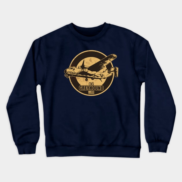 C-2 Greyhound (distressed) Crewneck Sweatshirt by TCP